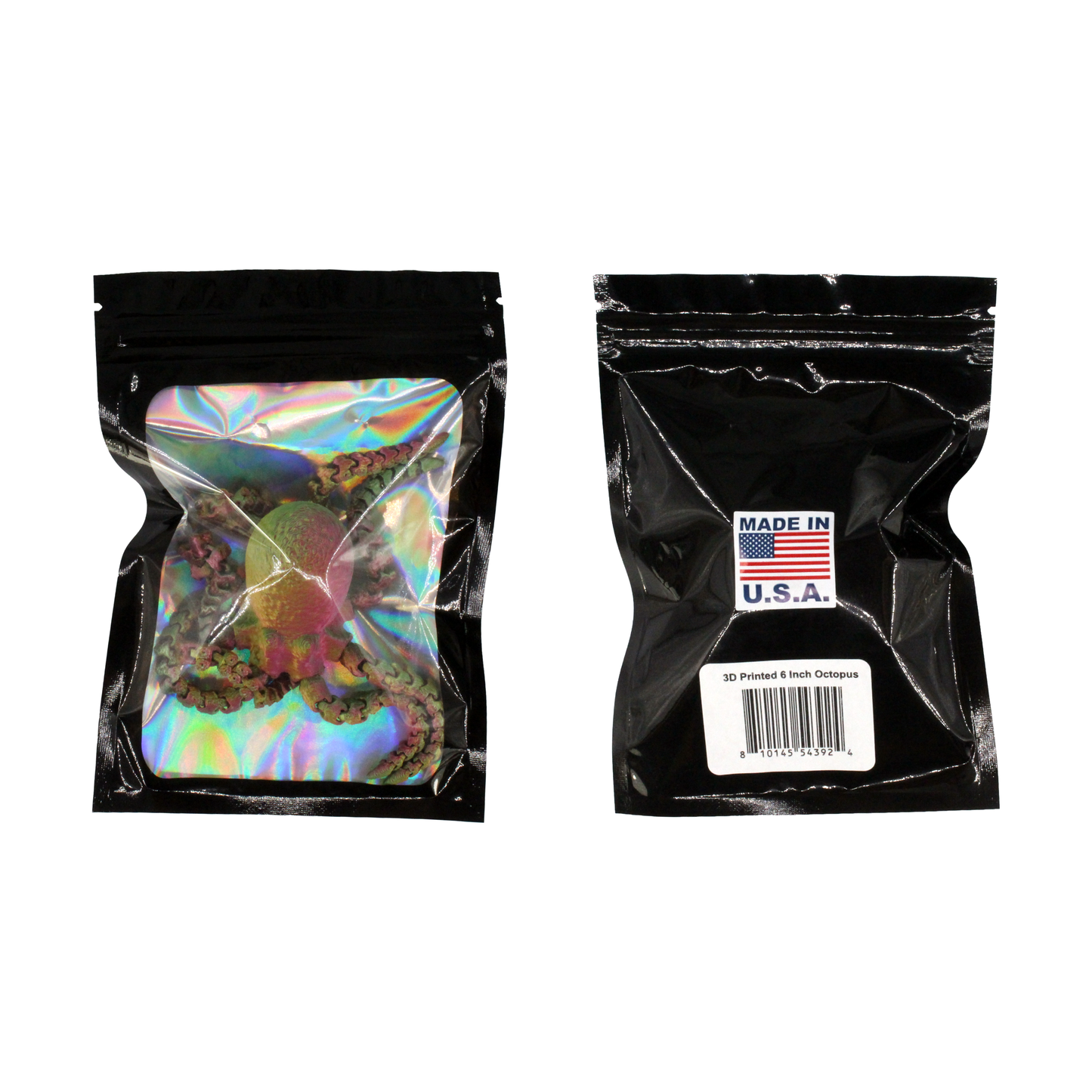 3D Printed Articulated Octopus Fidget Toys Mixed Colors