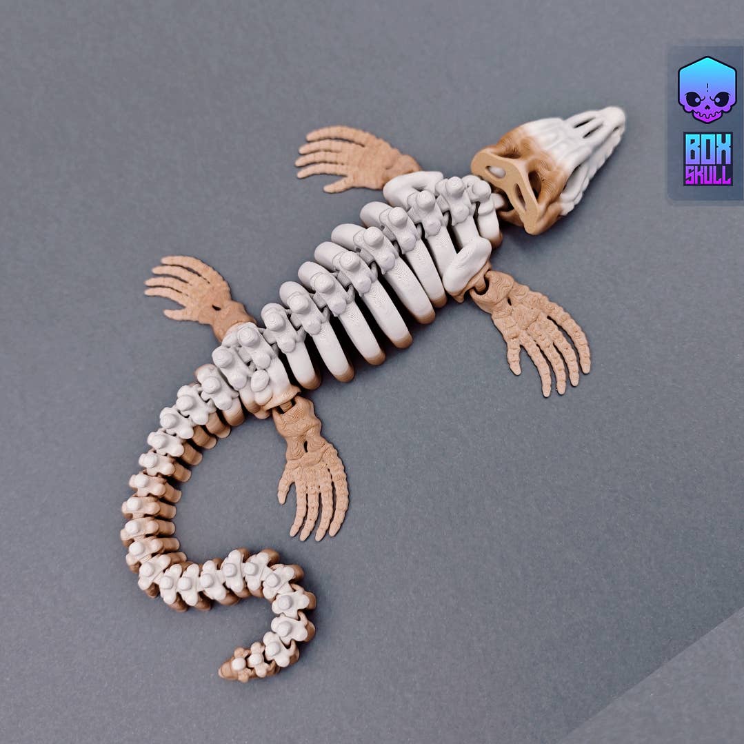 Articulated Skeleton Mosasaurus Toy Flexible 3D Print