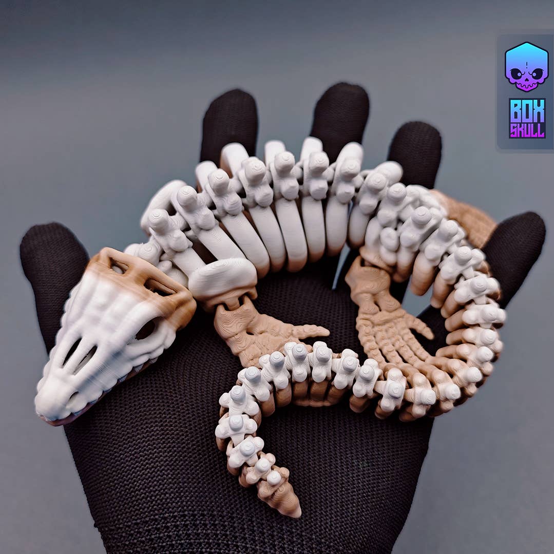 Articulated Skeleton Mosasaurus Toy Flexible 3D Print