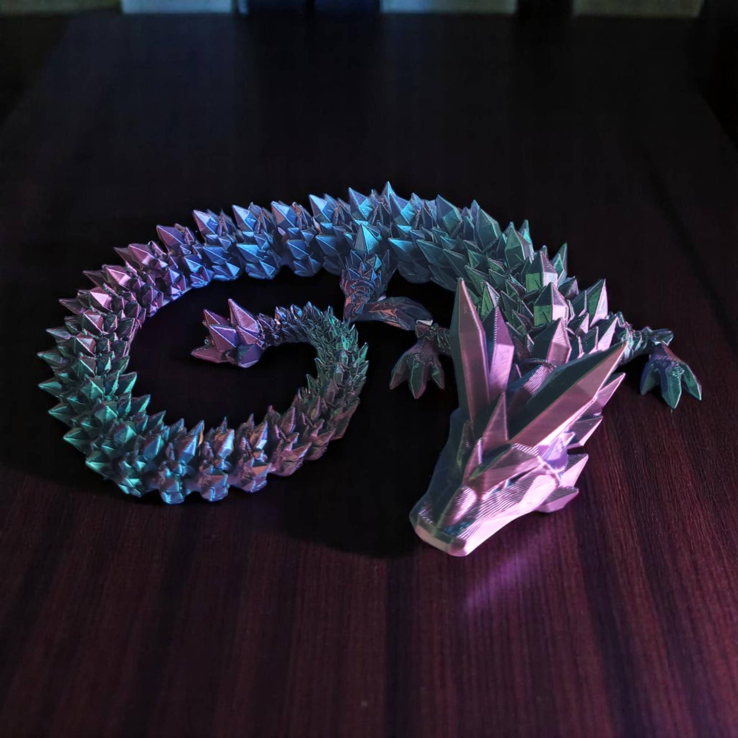 3D Printed Articulated Crystal Dragon
