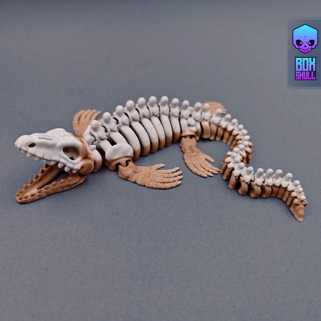 Articulated Skeleton Mosasaurus Toy Flexible 3D Print
