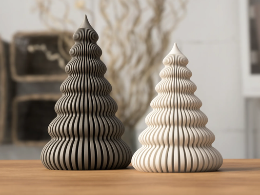 3D Printed Modern Shabby Chic Cozy Serene Christmas Tree Decoration