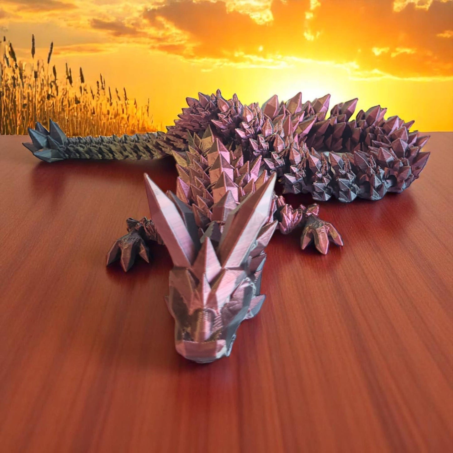 3D Printed Articulated Crystal Dragon