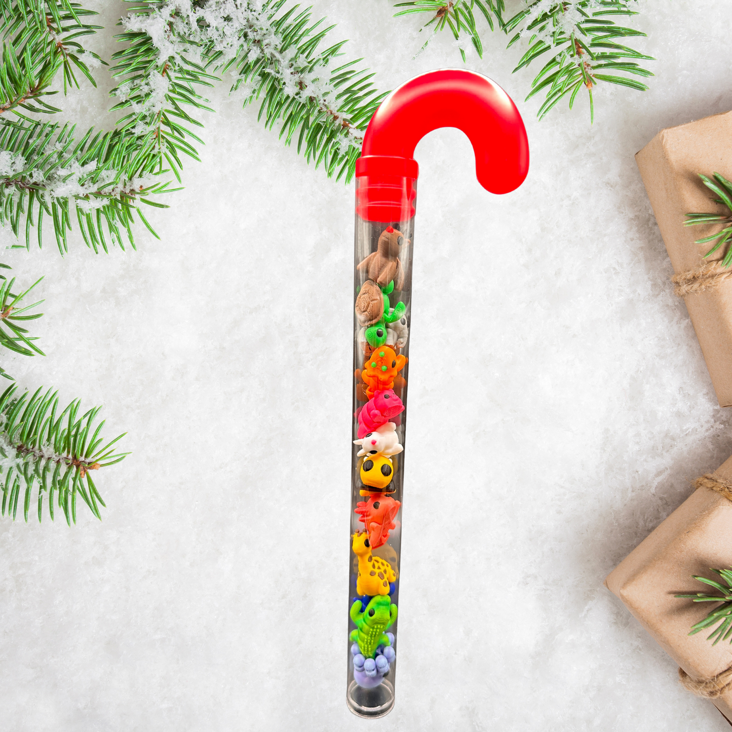 3D Printed Mini Animals in Candy Cane