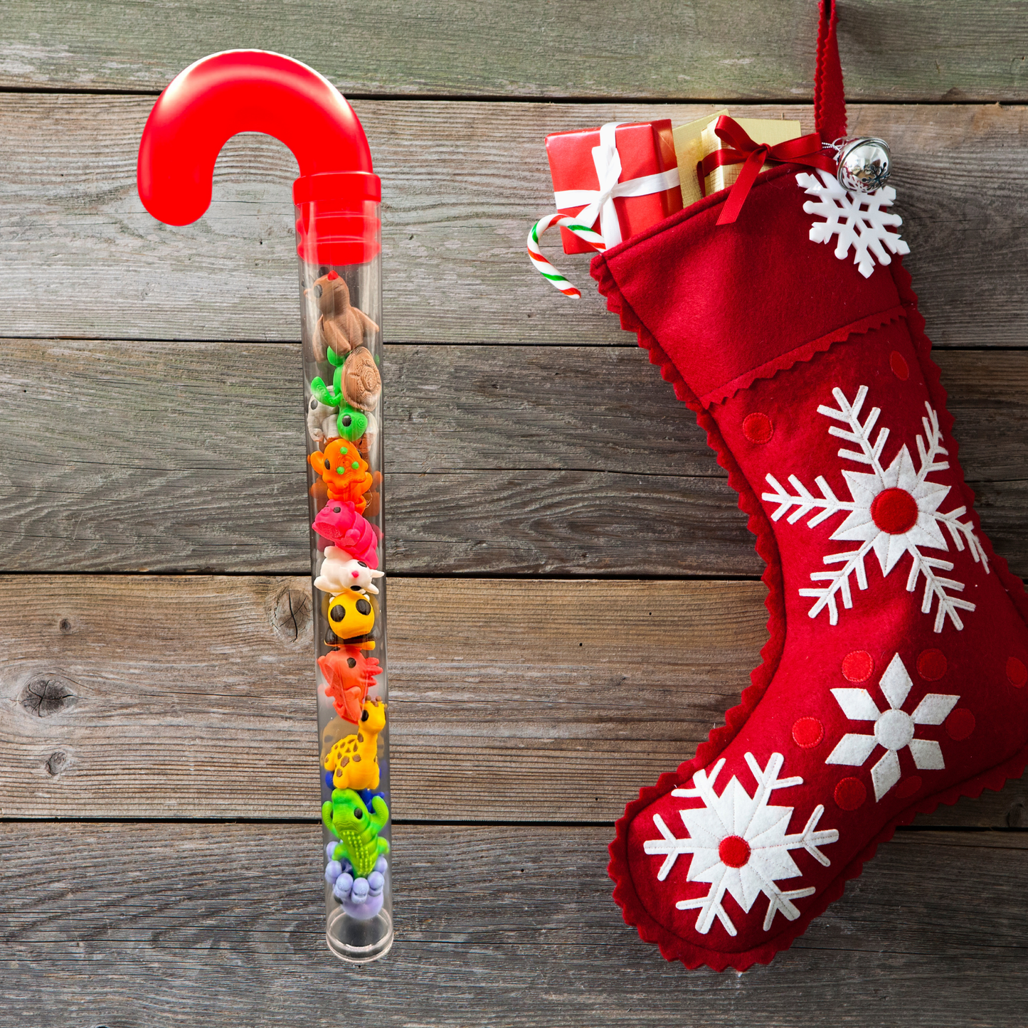 3D Printed Mini Animals in Candy Cane