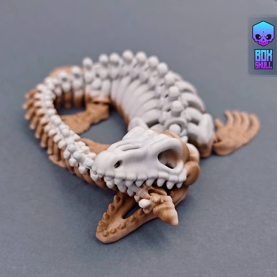 Articulated Skeleton Mosasaurus Toy Flexible 3D Print