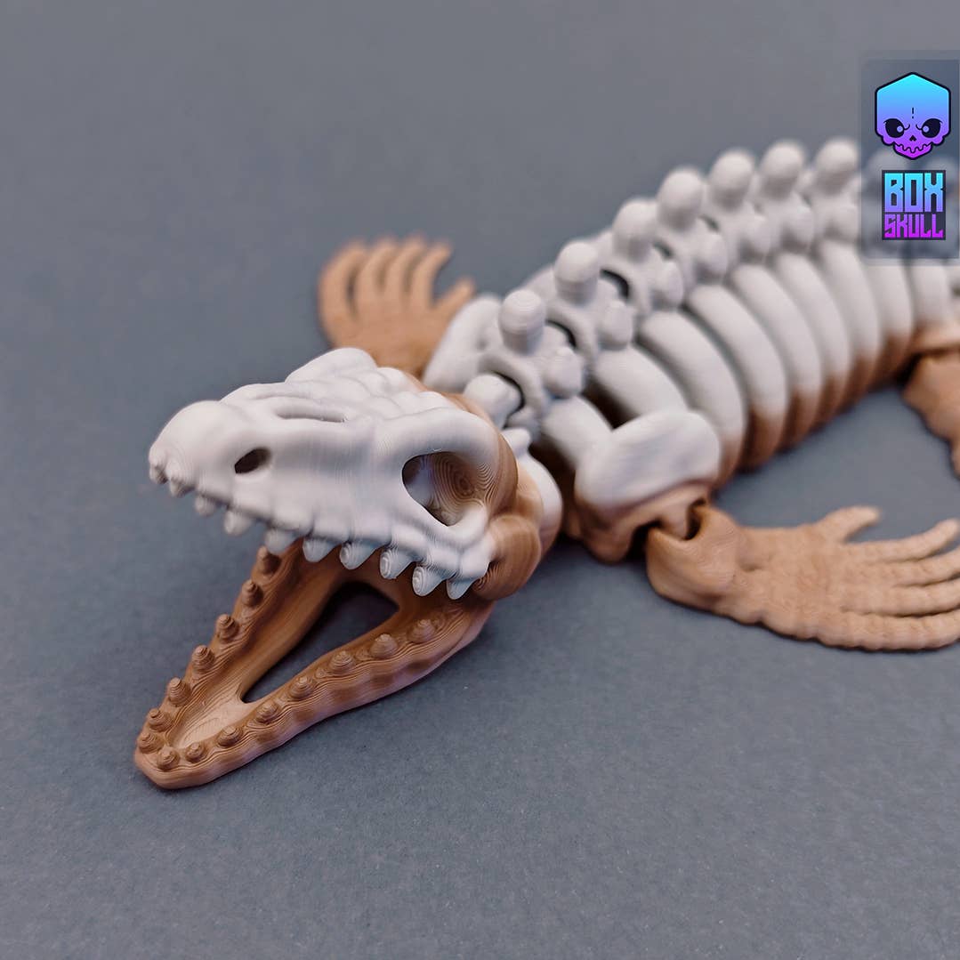 Articulated Skeleton Mosasaurus Toy Flexible 3D Print