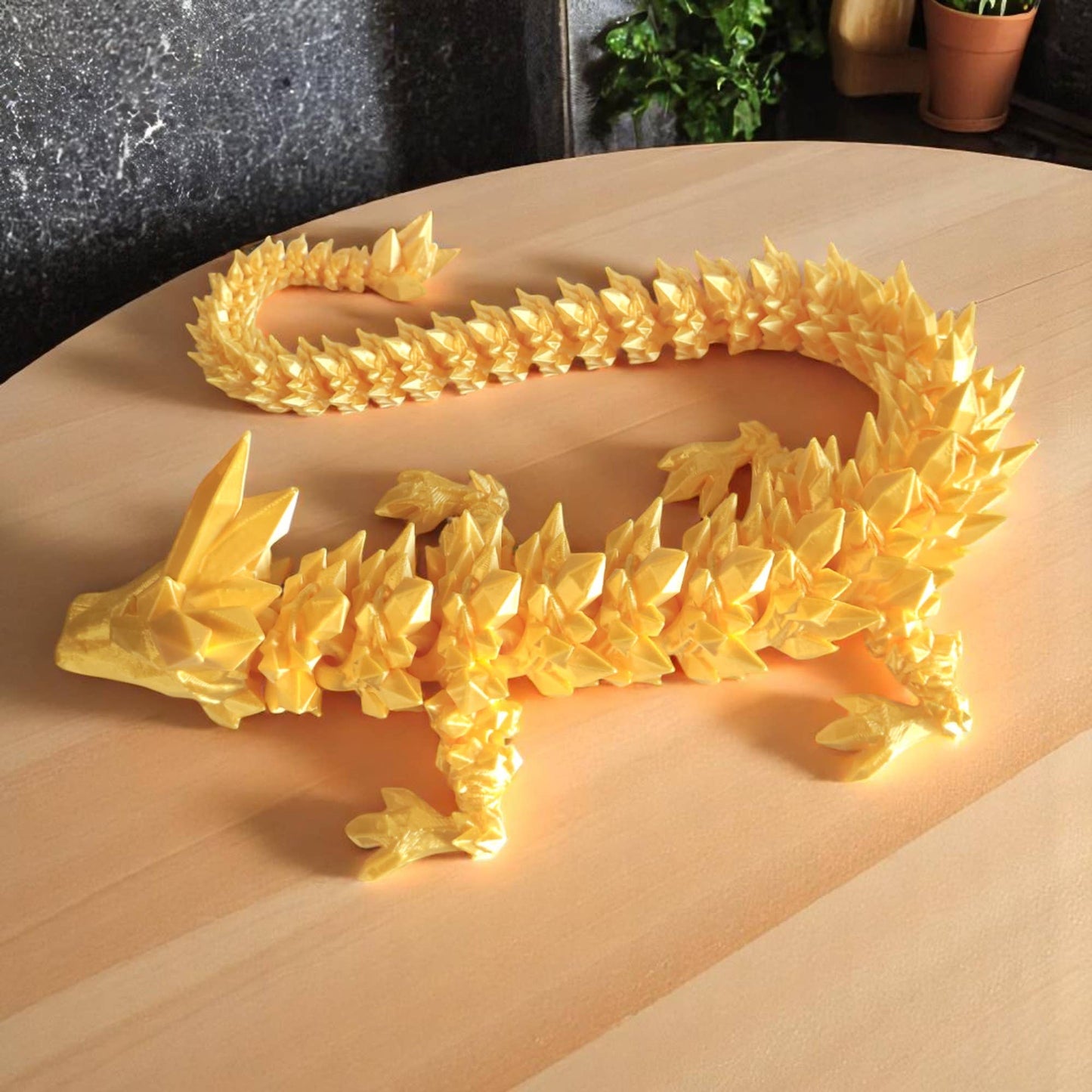 3D Printed Articulated Crystal Dragon