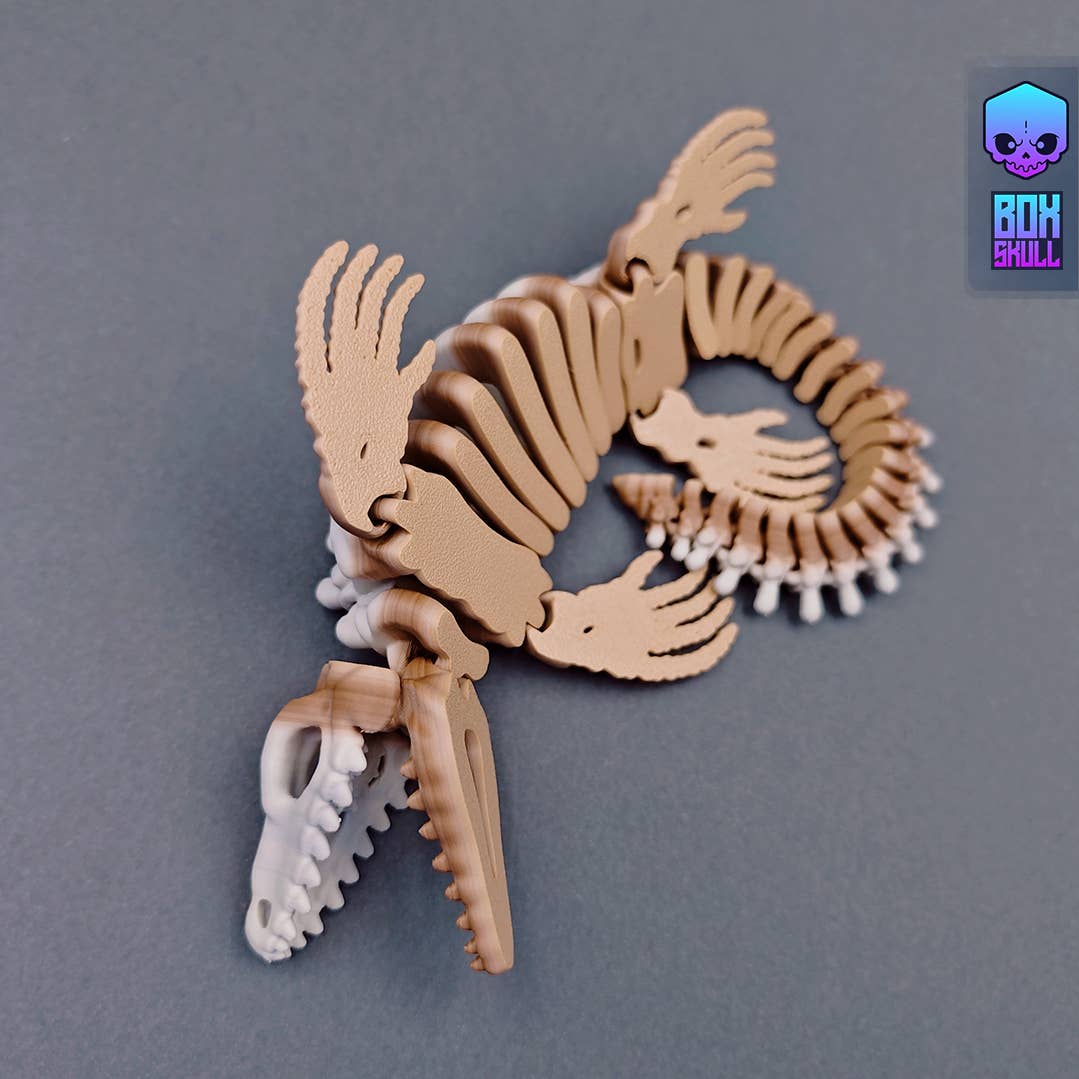 Articulated Skeleton Mosasaurus Toy Flexible 3D Print