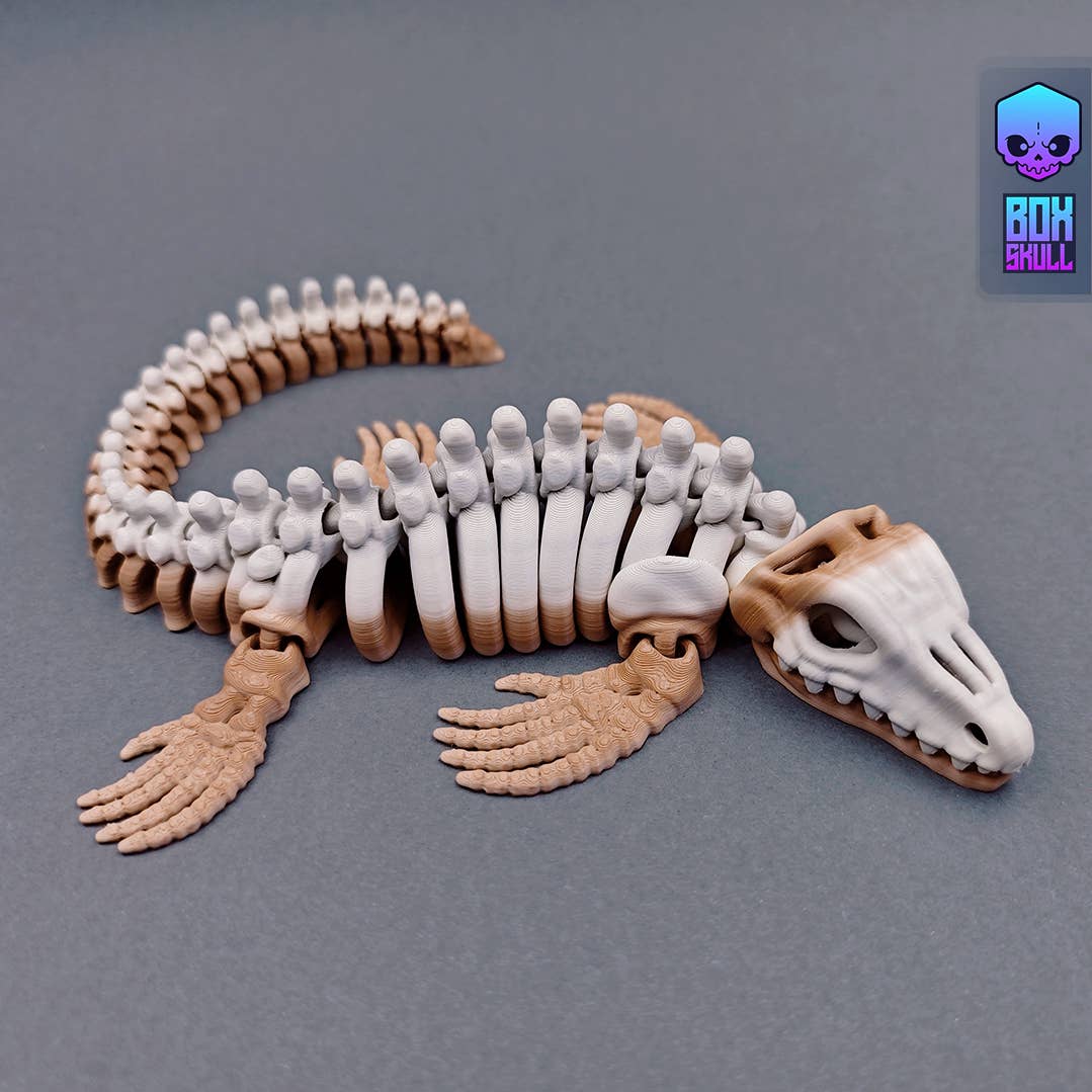 Articulated Skeleton Mosasaurus Toy Flexible 3D Print