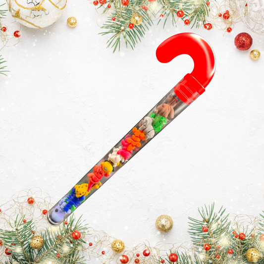 3D Printed Mini Animals in Candy Cane