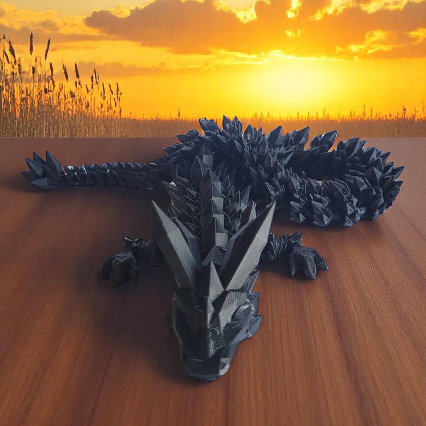 3D Printed Articulated Crystal Dragon