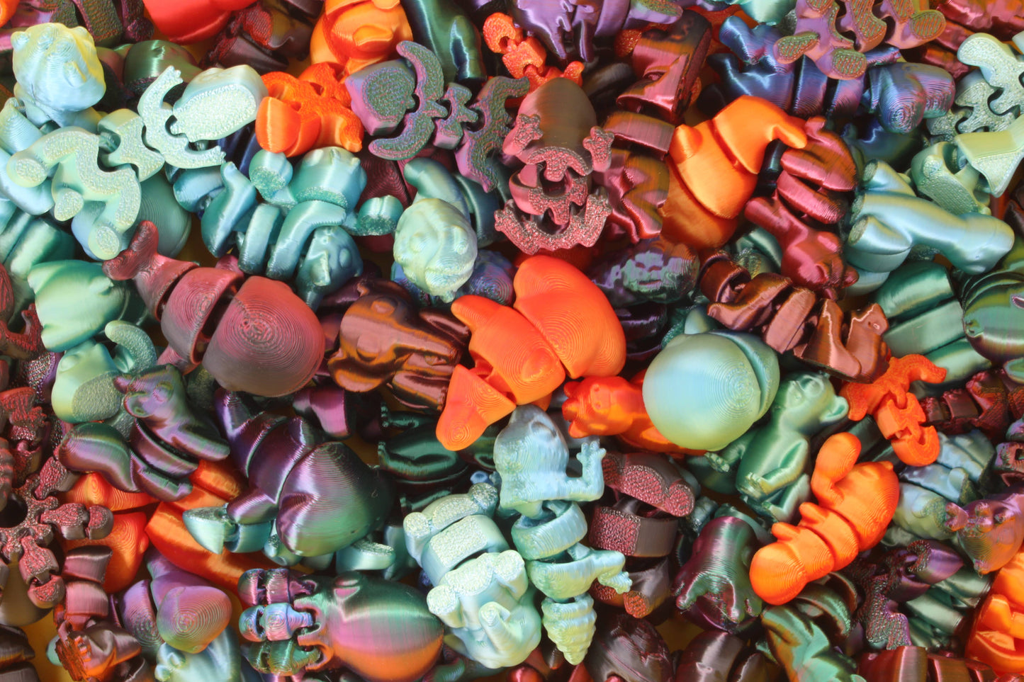 Mini 3D Printed Animals Mixed Colors