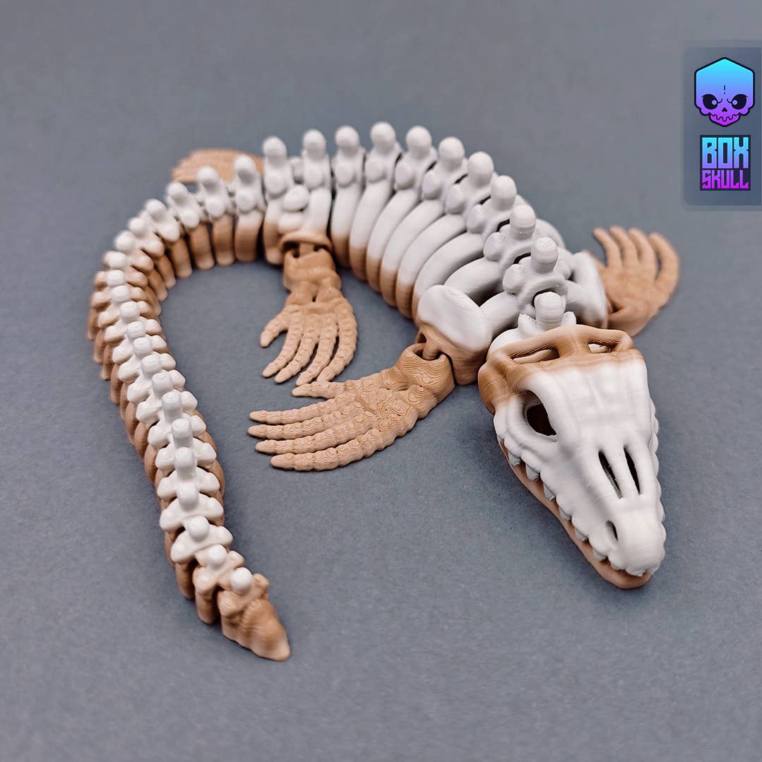 Articulated Skeleton Mosasaurus Toy Flexible 3D Print
