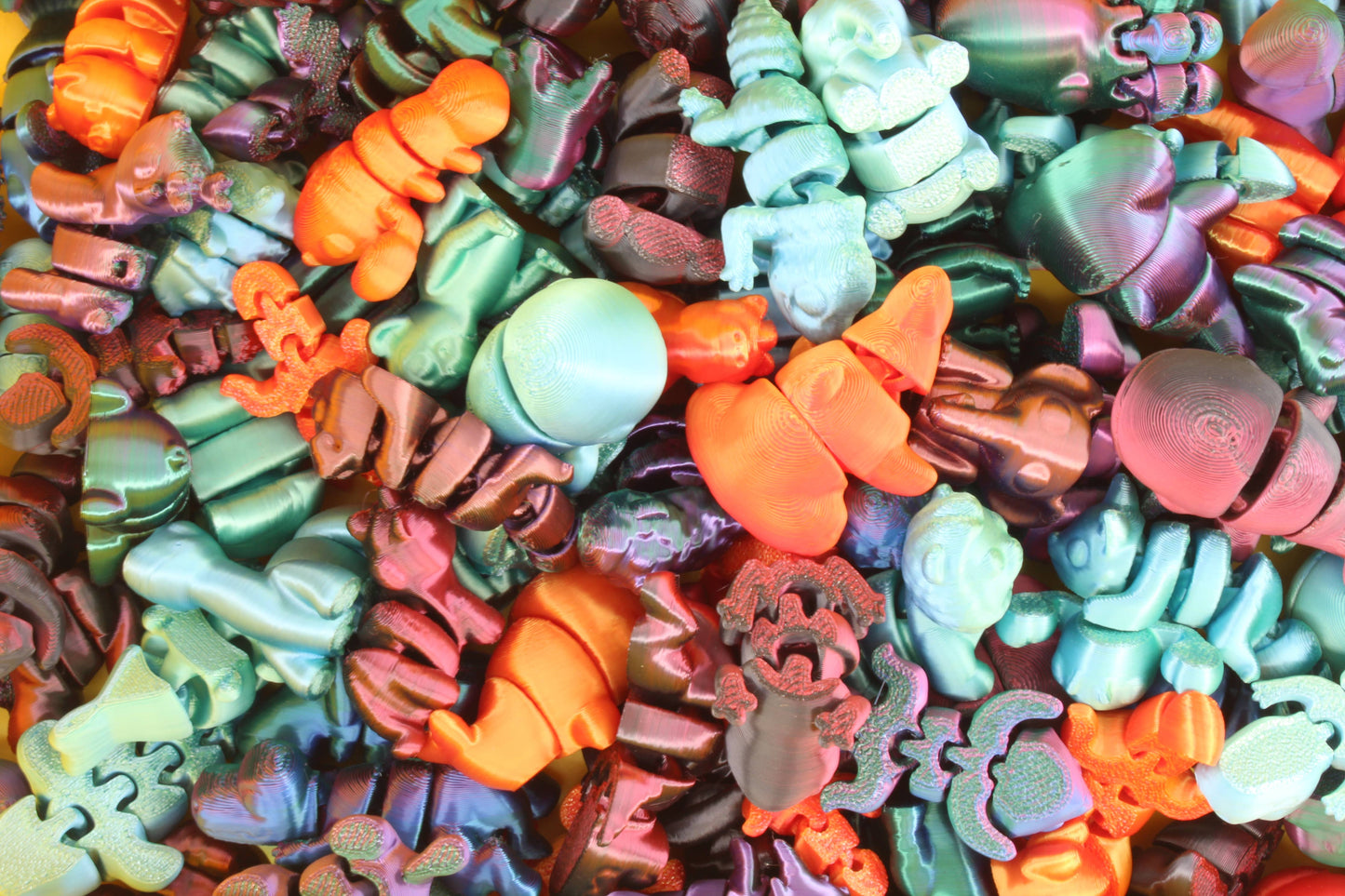 Mini 3D Printed Animals Mixed Colors