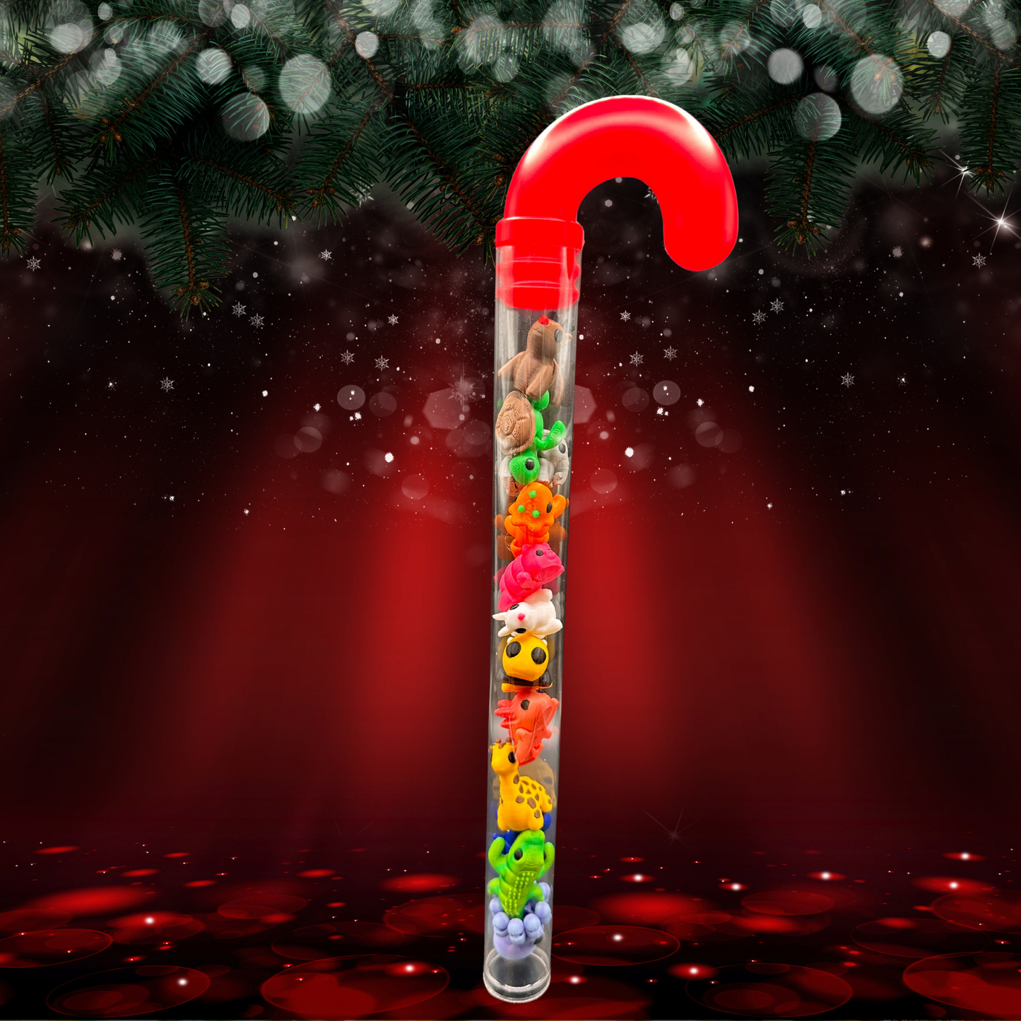 3D Printed Mini Animals in Candy Cane