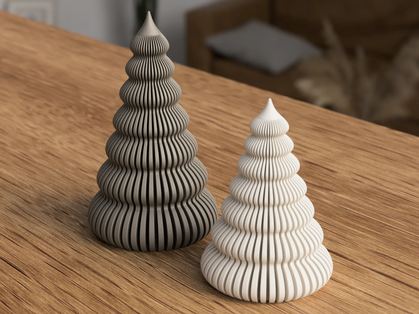 3D Printed Modern Shabby Chic Cozy Serene Christmas Tree Decoration